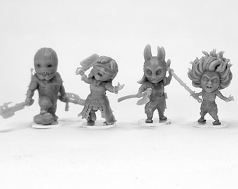 Chibi - DBD Killers set 1 - 3d Printed Miniatures