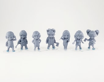 Chibi - Conjunto de conselheiros de acampamento 1 - Miniaturas impressas em 3D