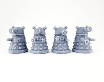 Chibi - Daleks x4 - 3d Printed Miniatures