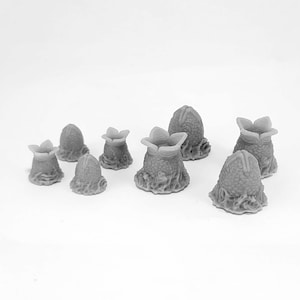 Claw Snake Eggs x8 - 3d Printed Miniatures