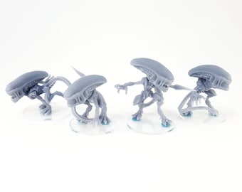 Chibi - Claw Snake Runners x4 - 3d Printed Miniatures