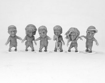 Chibi - Zombies Set 1 - 3d Printed Miniatures