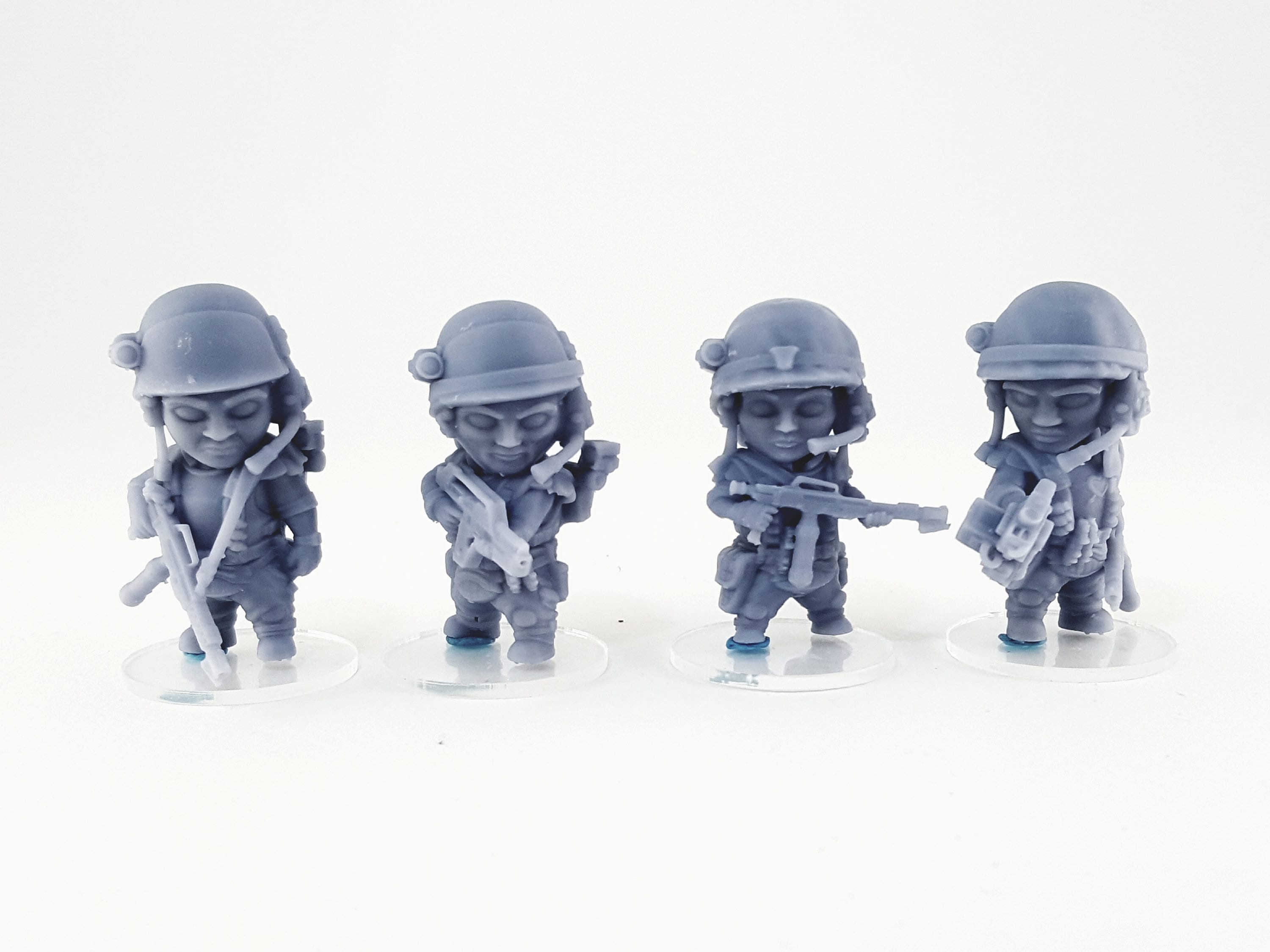 Chibi - USMC Set 3 - 3d Printed Miniatures