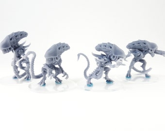 Chibi - Claw Snake Warriors x4 - 3d Printed Miniatures