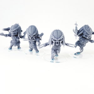 Chibi - Predator Team - 3D-gedruckte Miniaturen