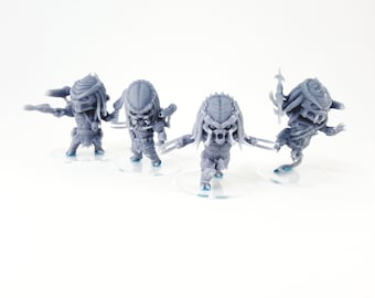 Chibi - Predator Team - 3d Printed Miniatures