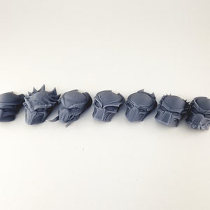 1/10th scale - Predator Masks x7 - 3d Printed Accessories