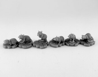 Chibi - Rats - 3d Printed Miniatures