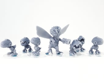 Chibi - Bernard Stackhouse Mutant Fly Set - 3d Printed Miniatures