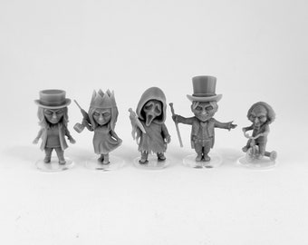 Chibi - Malice and Mayhem set 2- 3d Printed Miniatures
