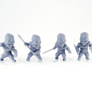 Chibi - Sole Soldiers Classic x4 - 3d Printed Miniatures