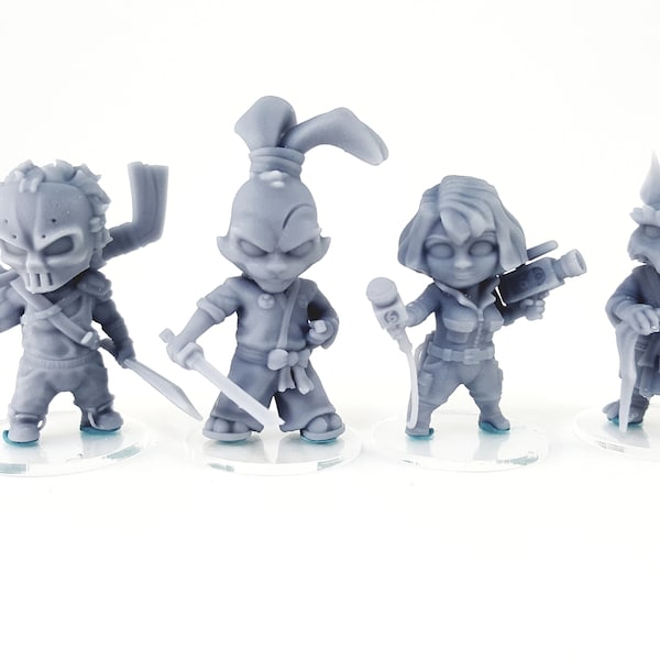 Chibi - Set alleato Samurai delle fogne - Miniaturisti stampati in 3D