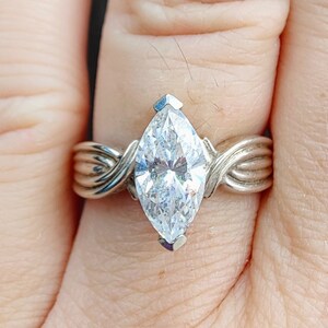 Anello solitario Diamonique in argento sterling Etsy Italia