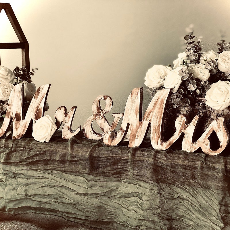 Mr and Mrs Wedding Signs - Etsy