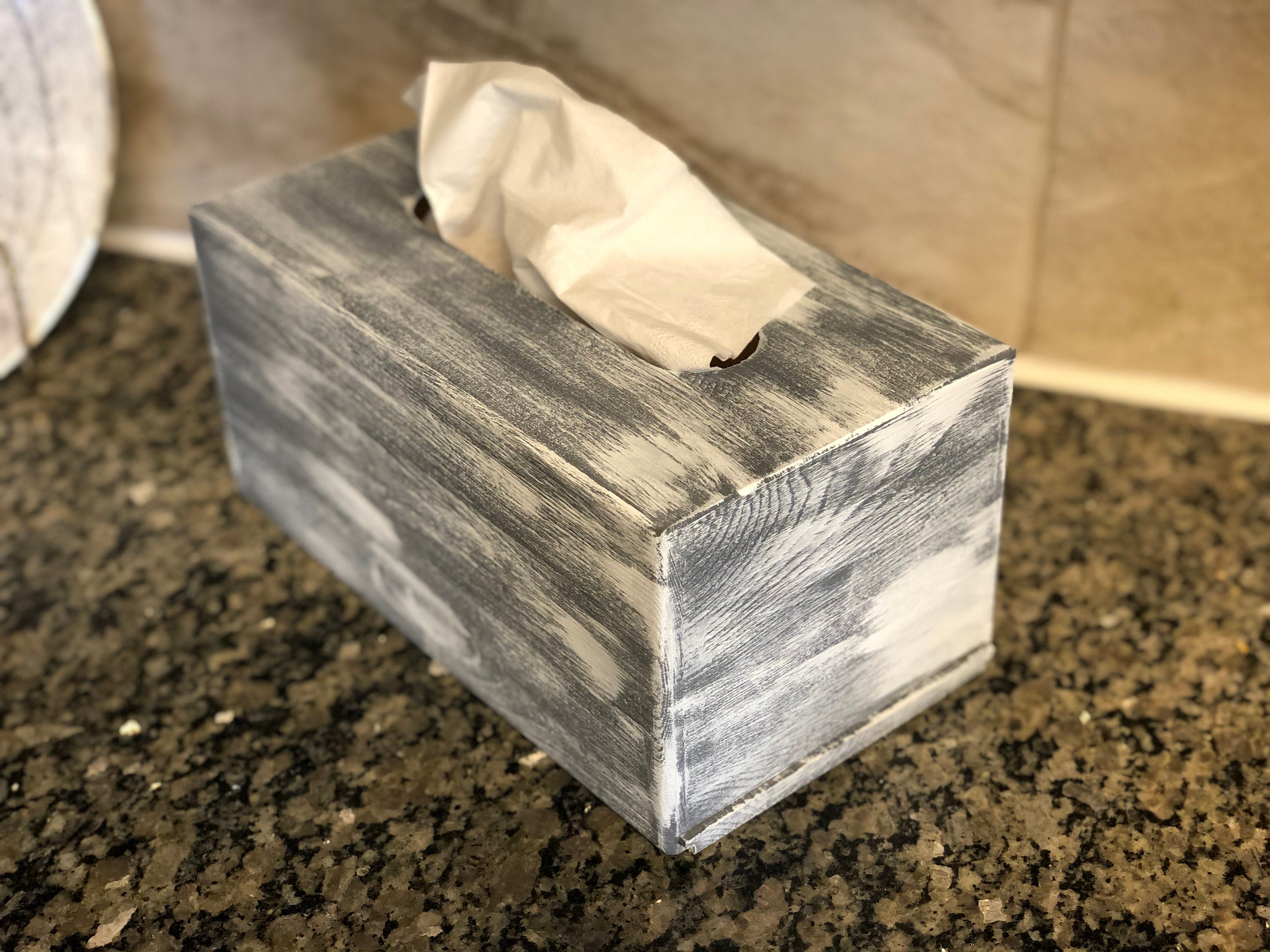 Rustic Wood Tissue Box Cover Rectangular Rustic Home Decor - Etsy