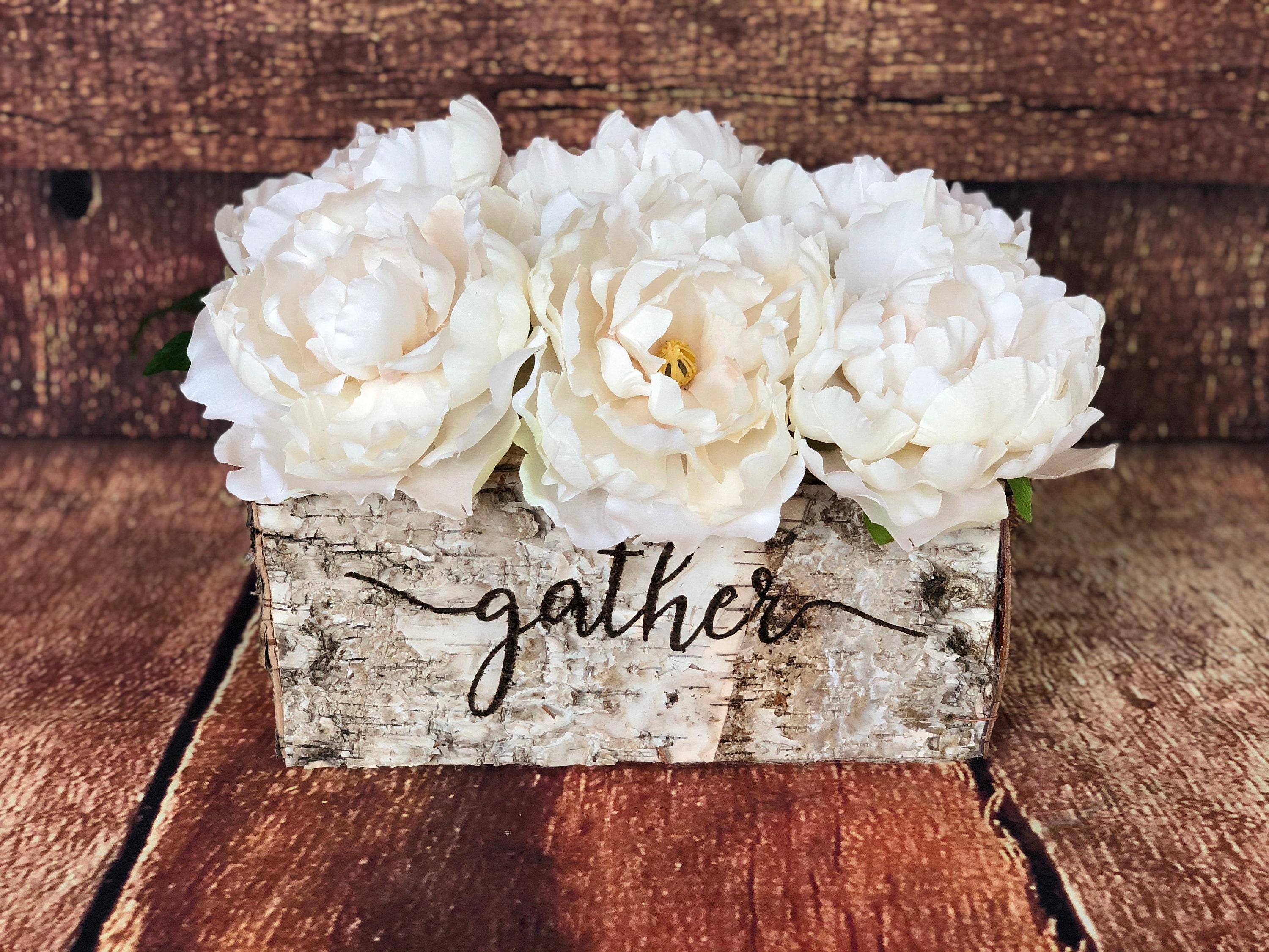 Gather sign wood Table centerpiece rustic Fall centerpiece Etsy