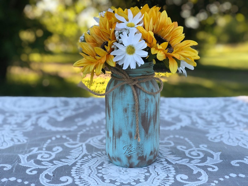 Sunflower centerpiece Rustic wedding centerpieces for image 0