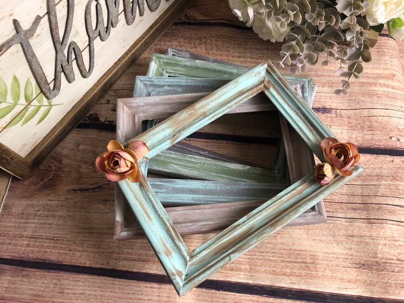 Small Decor Frame 4 X 6 Picture Frames for Wall Collage - Rustic Wedding Table Decor ...