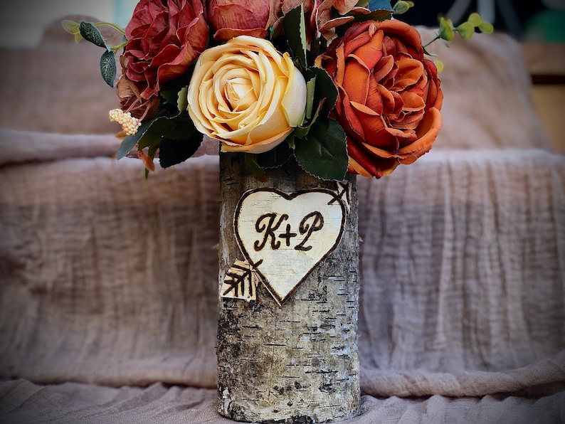 Wood flower vase, Engagement gifts for couple unique, Hiking hiker outdoorsy gift, Newlywed gift, Engaged gift unique, Personalized vase image 10