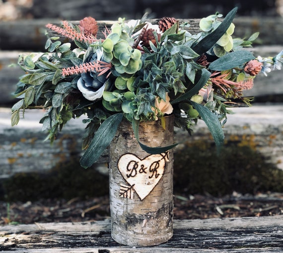 Wood Flower Vase, Engagement Gifts for Couple Unique, 1 Year