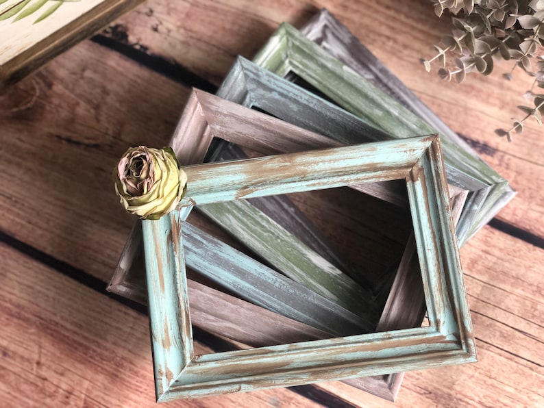 Small Decor Frame 4 X 6 Picture Frames for Wall Collage - Rustic Wedding Table Decor ...