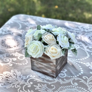 Wood Box Centerpiece 