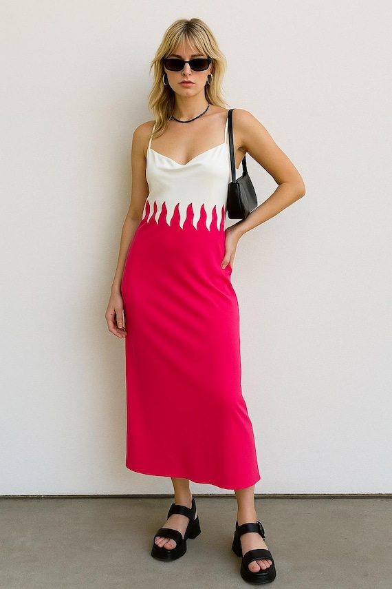 pink maxi chiffon dress LoveShackFancy Louie Chiffon Ruffle Dress
