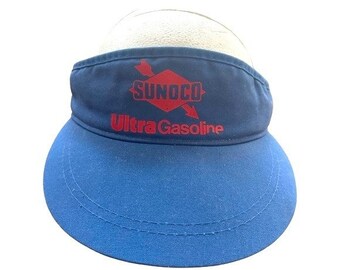 Vintage sport cap supreme blue and red Sunoco ultra gasoline visor