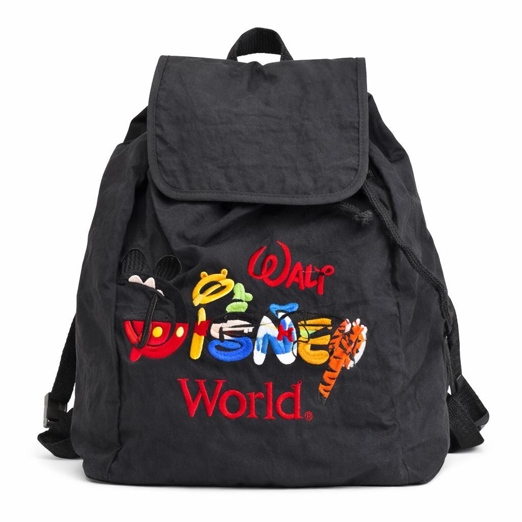 Disney Black Backpack with Colorful Embroidered Walt Disney World Logo s-l400.jpg main image 3