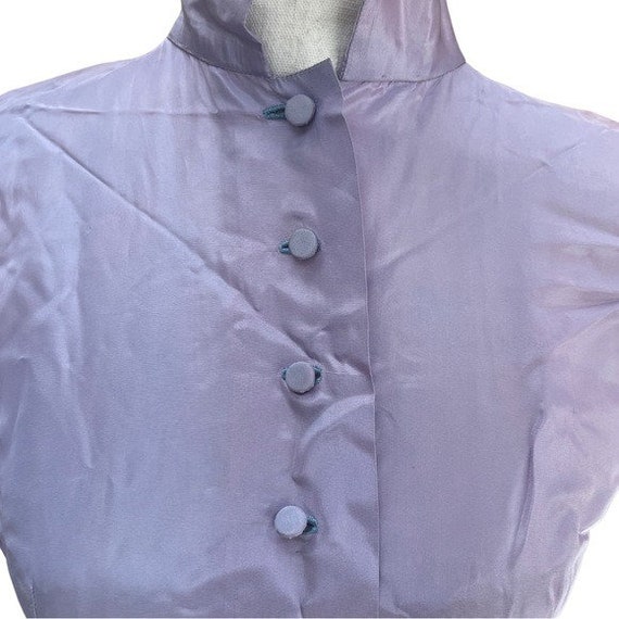 Vintage 60s Purple High Neck Maxi Shirt Dress wit… - image 4