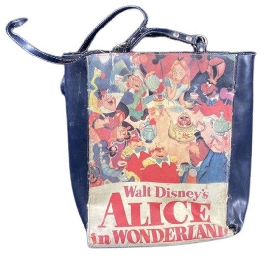 G2TUP Alice Im Wunderland Tragetasche – Canvas-Tote Bag Mit Alphabet-Print, 38x35 Cm, Wasserabweisend, Geräumig
