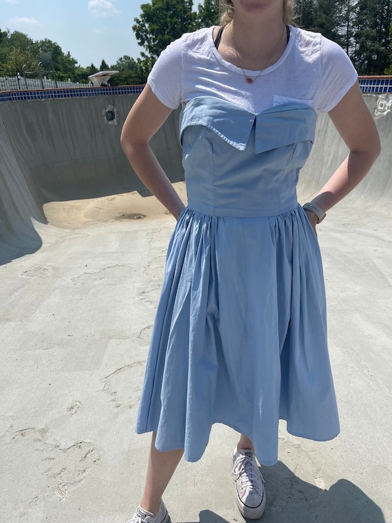 Vintage retro light blue Gem