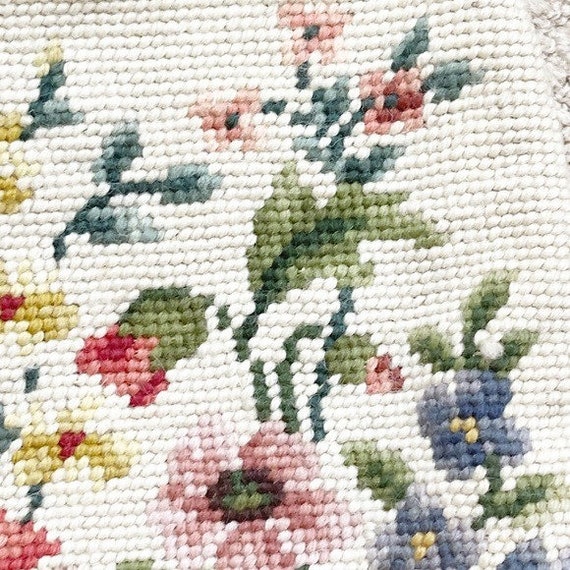 Vintage CHRISTINE Needlepoint Floral Handbag - image 5