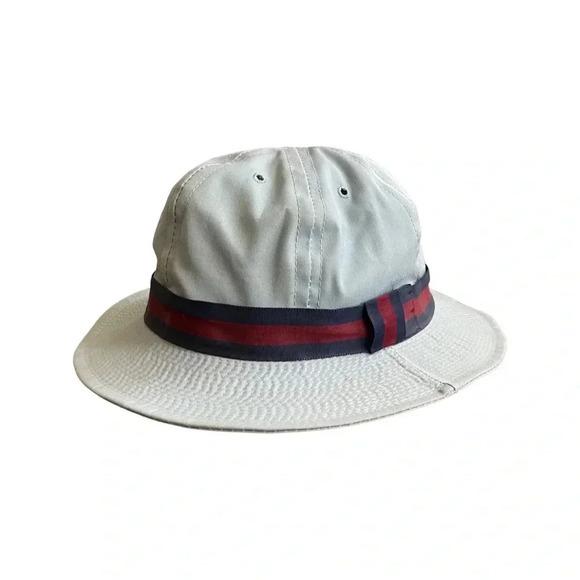 Vintage Union Made Light Blue Bucket Hat Small – Striped  display picture 1
