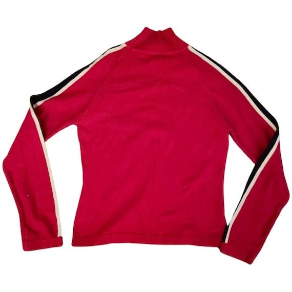Vintage Polo High Neck Sweater - 90s Red/Navy - S… - image 2