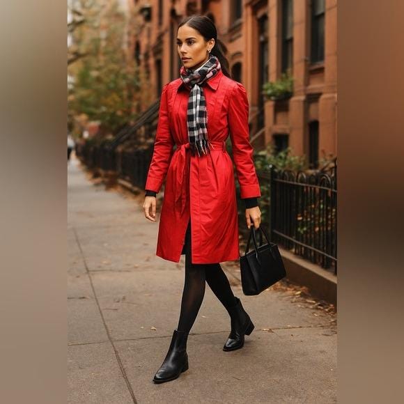 Laura Winston ウールコート　レザー切り替え　USA製　80s(?) Laura Winston Coat - Etsy