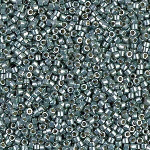 DB1846 Delica 11/0 Duracoat Galvanized Dark Sea Foam - Miyuki Seed Beads