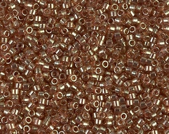 DB0102 Miyuki Delica Beads 11/0 Peach Topaz Gold Luster