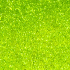 11-4 TOHO 11/0 Round - Transparent Lime Green - TOHO Seed Beads