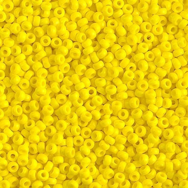 11-404 Opaque Yellow - 11/0 Miyuki Round Seed Beads