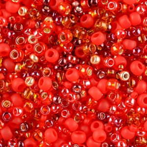 TX-3208 Momiji - Red Mix - TOHO Beads Mix Multi-shape