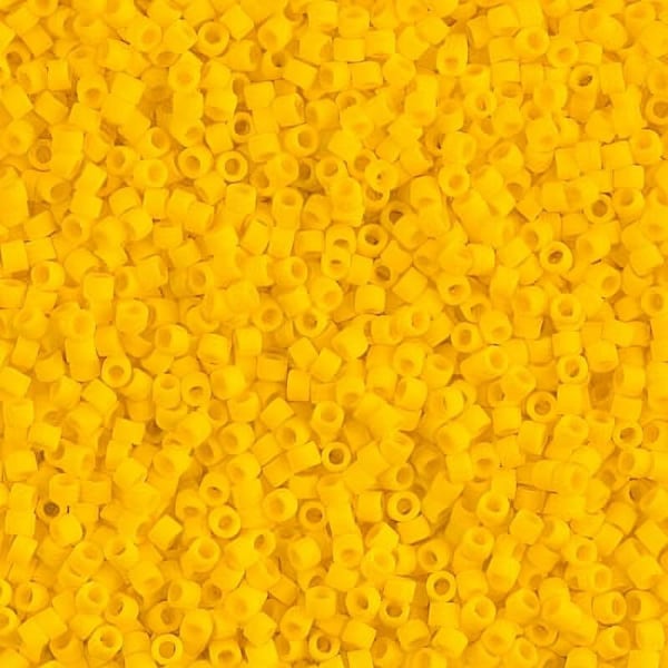 DB1582 Delica 11/0 Matte Opaque Canary - Miyuki Seed Beads