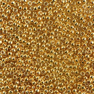 11-191L 24kt Gold Light Plated - 11/0 Miyuki Round Seed Beads (11-191 L)