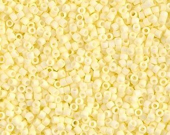 DB1511 Delica 11/0 Matte Opaque Pale Yellow - Miyuki Seed Beads