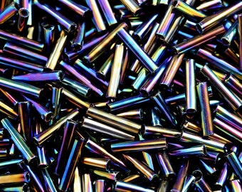 TB-03-86 Metallic Rainbow Iris - TOHO 9mm Bugle Beads #3