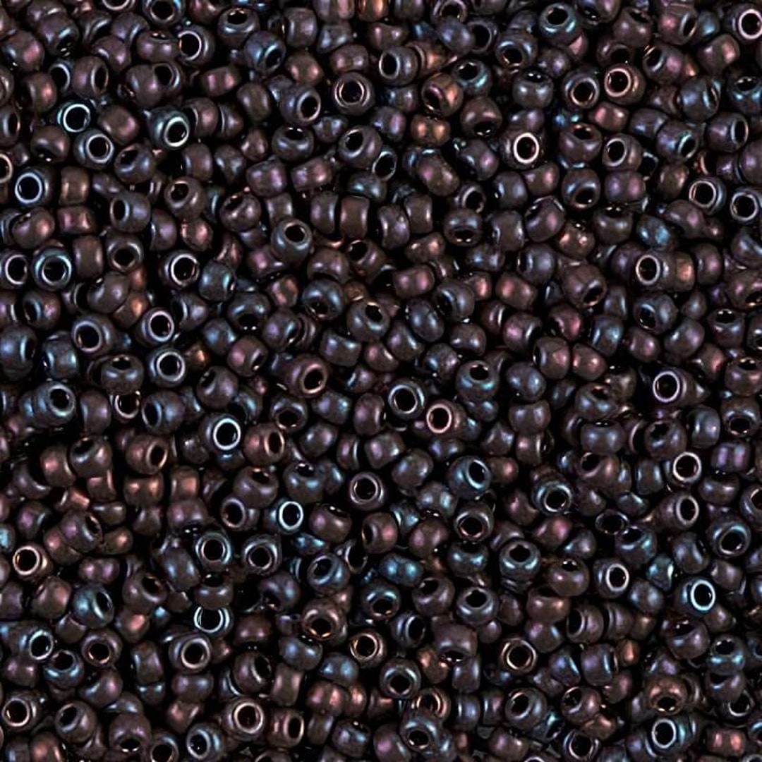 Metallic Raspb 11-466 Metallic Dark Raspberry Gold Luster - 11/0 Miyuki Round Seed ...