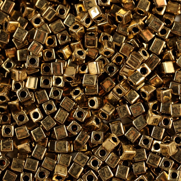 SB3-457 Metallic Dark Bronze - Miyuki 3mm Cube Beads / Square Beads