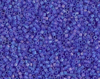 DBS0864 Delica 15/0 Matte Transparent Cobalt AB - Miyuki Seed Beads (DBS-864)