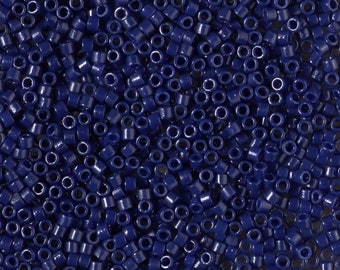 DB2144 Delica 11/0 Matted Opaque Dyed Cobalt - Miyuki Seed Beads