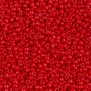 11-408 Opaque Red - 11/0 Miyuki Round Seed Beads